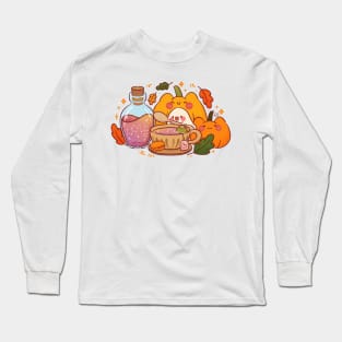 Cute Ghost Spooky Tea Long Sleeve T-Shirt